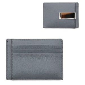Burberry, MS Chase Logo Clip Wallet Card Case, Storm Grey